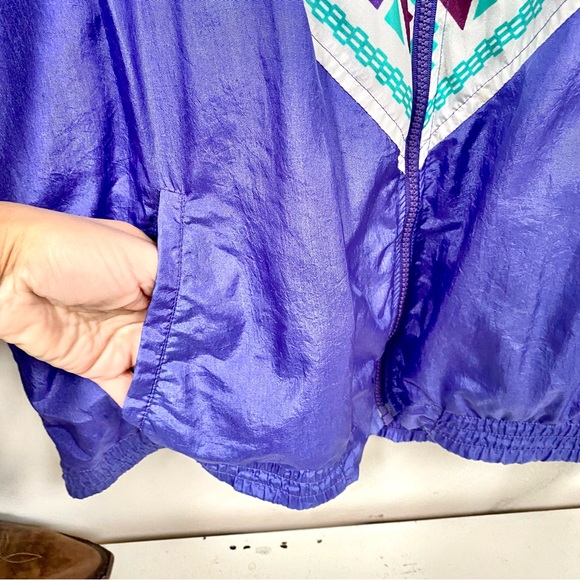 Nordic vibe windbreaker boho vintage jacket w southwestern county. Cabin vibe - Picture 5 of 13